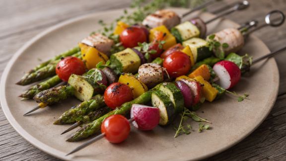 Idées de brochettes gourmandes avec les produits frais du printemps
