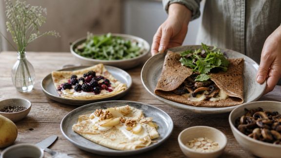 Recettes de crêpes et galettes aux garnitures saisonnières