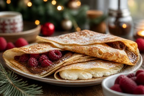 Crêpes surprises : garnitures festives simples pour Noël