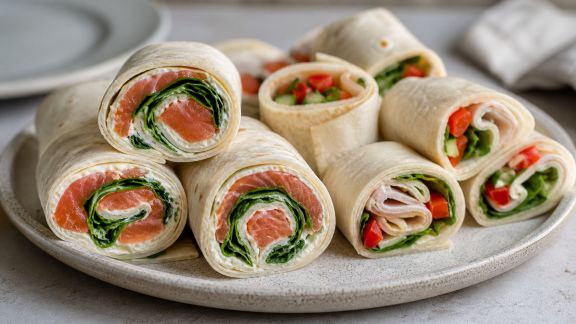 Idées de wraps et roulés faciles pour un apéritif de Noël original