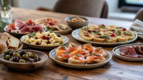Idées de tapas de Noël simples pour un buffet familial réussi