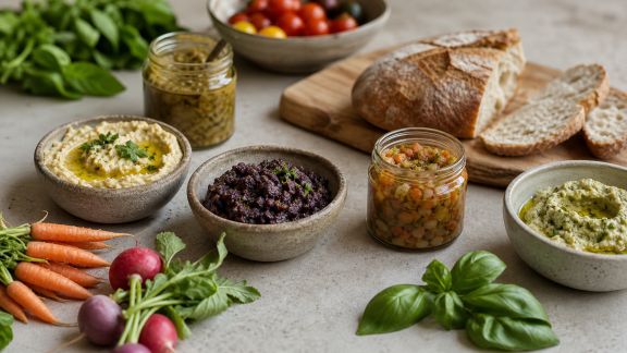 Tartinades et dips maison adaptés aux produits du marché
