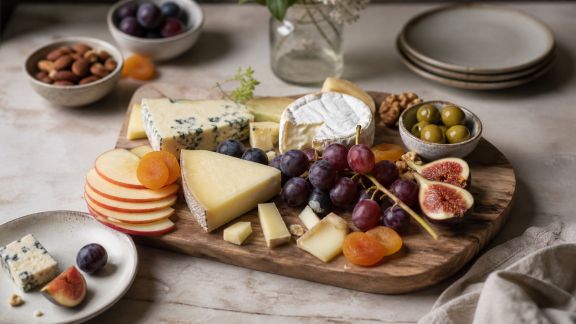 Composer un plateau de fête végétarien : fromages, fruits et accompagnements