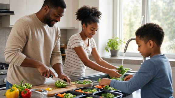 Batch cooking et organisation familiale : impliquer chacun selon son âge