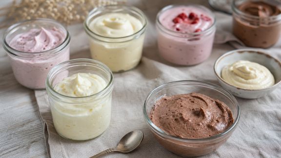 Crèmes et mousses express pour un dessert de fête léger et savoureux