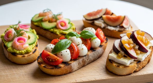 Idées de bruschettas festives simples à personnaliser pour Noël